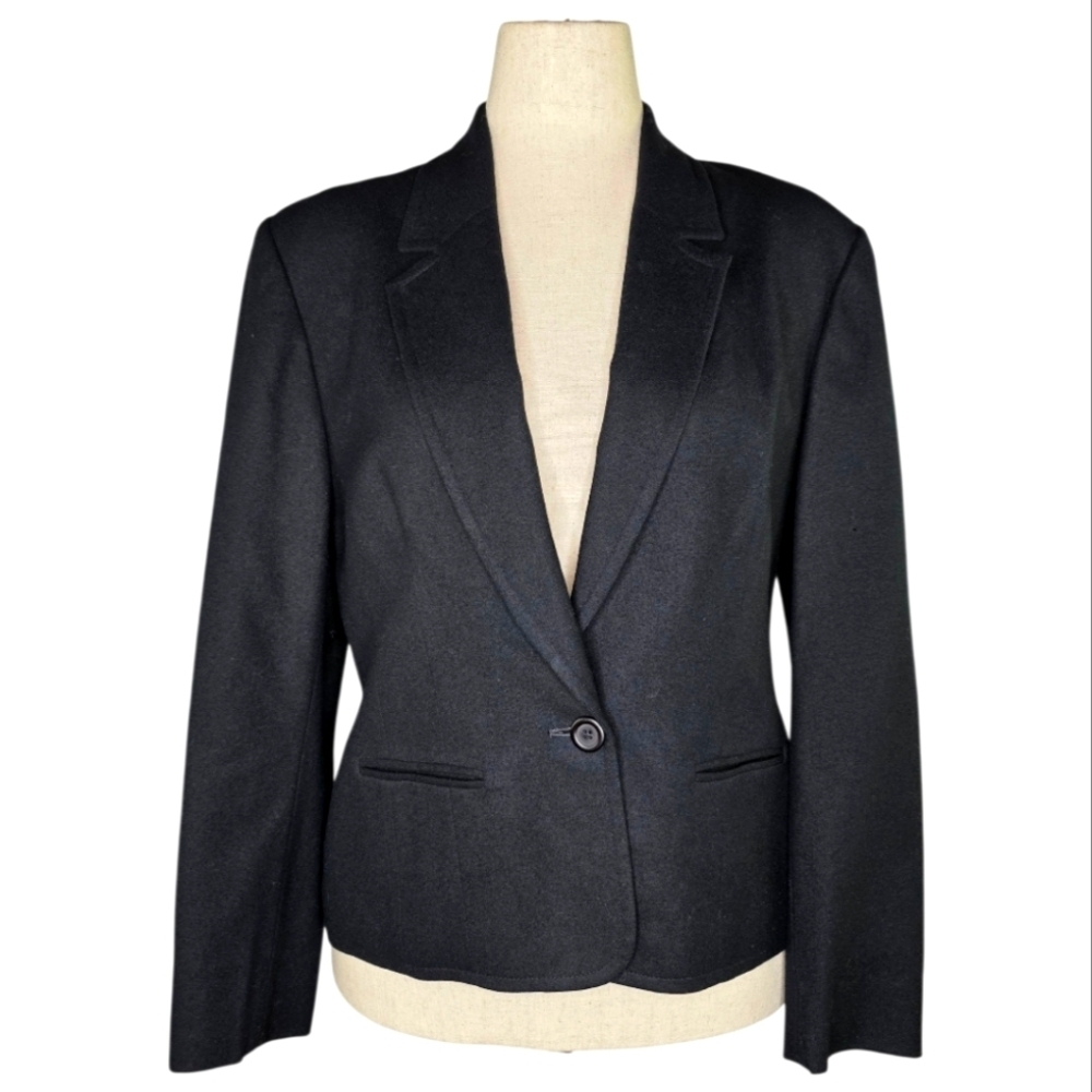 Vintage Pendleton Wool Blazer Black 100% Virgin Wool USA Made Size 12
